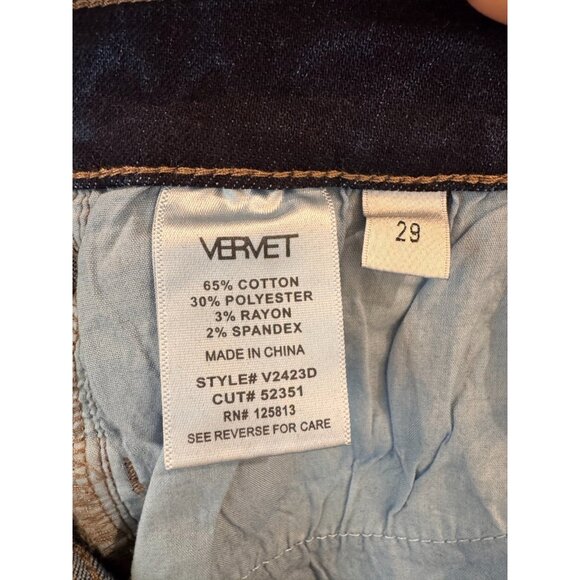 Vervet Classic Blue Denim High Rise Stretch Skinny Jeans Women's Size 29 - Picture 6 of 8